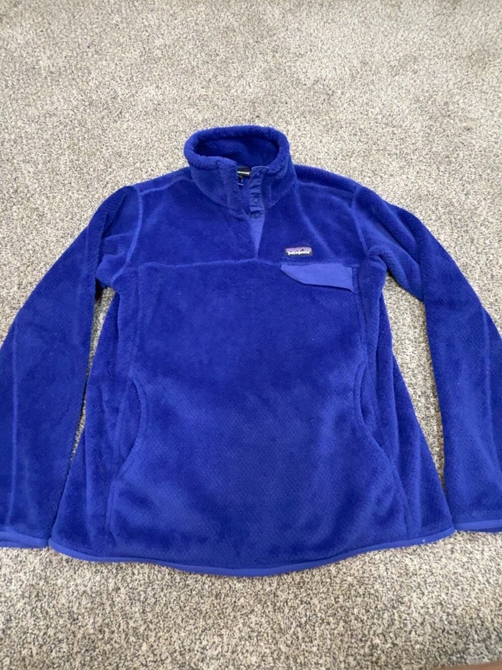 Patagonia Re-Tool Snap-T Pullover Women’s L Blue Polartec Fleece FA16 25442